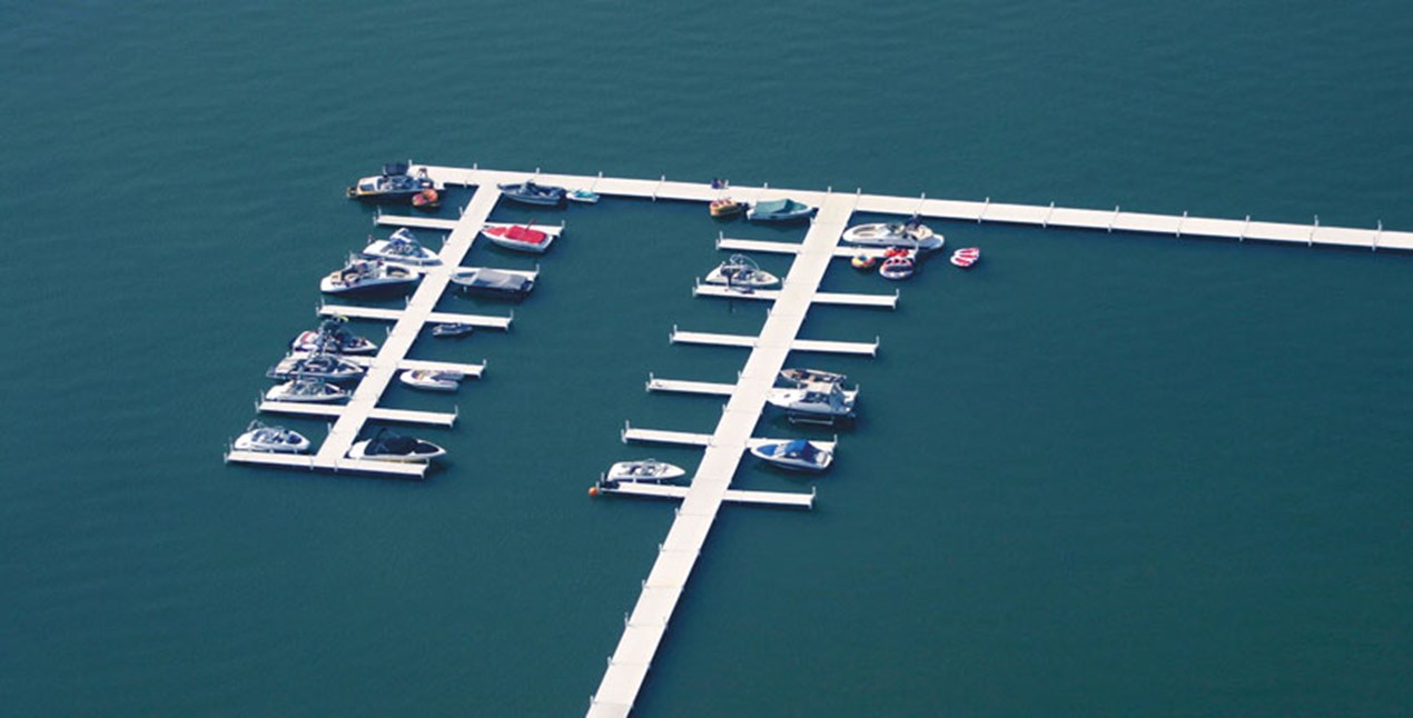 Roll-A-Dock aerial view