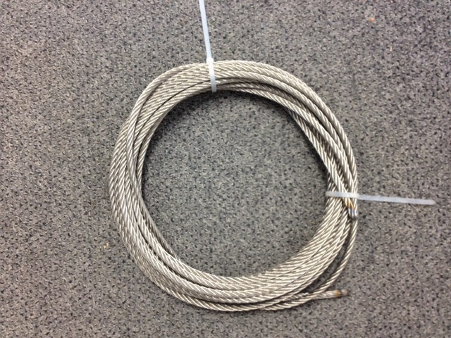 C1/4X30 - Cable acier 1/4 x 30 avec crochet