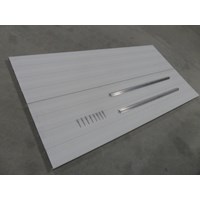 2'X4' Aluminum Decking Panel With Trim & Rivets-White