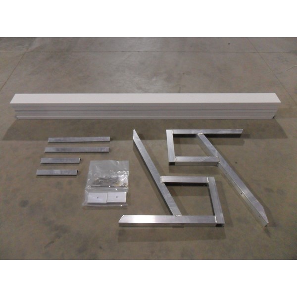 8' Free Standing Bench Kit With White Panels