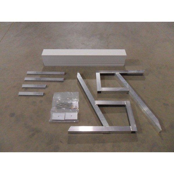 4' Free Standing Bench Kit With White Panels