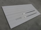2'X4' Aluminum Decking Panel With Trim & Rivets-White