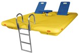 8'X10' Yellow Otter Swim Raft Complete-Blue Seats