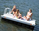 8'X8' Swim Platform Aluminum-White With Accessories