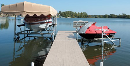 Roll-A-Dock with Cantilever Lifts
